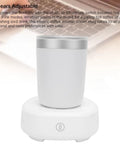 Game Changing Smart Temperature Control Coffee Mug With Blast Cooling And Rapid Heating 380 ML Capacity sitting on base.