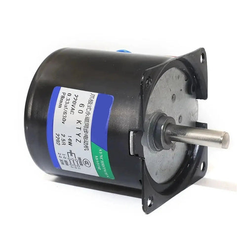 Front view of Plug And Play 14W Permanent Magnetic Synchronous Motor With 8mm Shaft 110V 220V AC