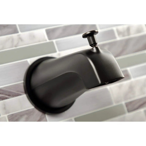 Millennium Double-Handle Tub And Shower Faucet In Polished Brass, Built Tough With Brass Zinc Alloy And ABS, Wall-Mount Setup spout