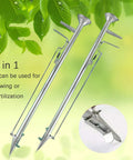 2 In 1 Garden Seeder And Planter Tool With Stainless Steel Handle For Easy Sowing Or Nutrient Feeding Rustproof Metal Seed Shank