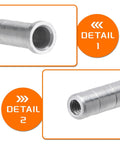 Close-up of 30 Pack Aluminum Arrow Inserts 0.244 Inch 6.20mm Replacements, showing threaded fit and durable aluminum material.