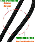Close-up of black solid braided rope for Recoil Pull Start 590607 797276 For Briggs And Stratton CR950 CR750 Engine and Generator