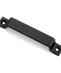 6-1/2 Inch Sliding Barn Door Handle Pull Set Of 4 In Black Steel For Doors Gates Garages Sheds And Closets, Anti Rust Carbon Steel Construction With Frosted Finish, Modern Sleek Design For Interior And Exterior Use