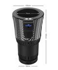 Smart 2 In 1 Car Cup Warmer And Cooler With Digital Temp Display, 165mm height, features LCD and stylish design.