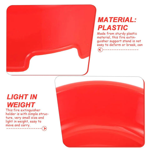 Close-up of Fire Extinguisher Base Floor Holder For Home Office And Industrial Spaces, Heavy Duty Plastic Storage Stand