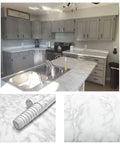 Premium 36 Inch Wide Marble Vinyl Countertop Cover That Is Peel And Stick Waterproof And Durable Easy DIY Backsplash Laminate Wrap