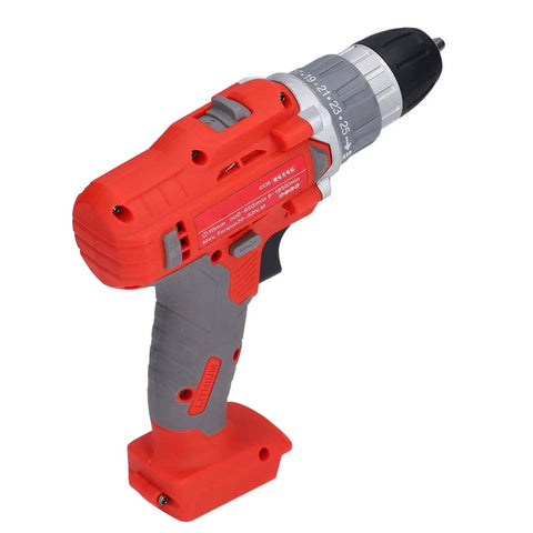 Dual Direction Rotation Cordless Electric Drill Featuring 25 Adjustable Torque Settings Plus A One Hand Reverse Switch Designed For Daily Grinds And Zero Hassle Builds with a red and gray ergonomic handle.