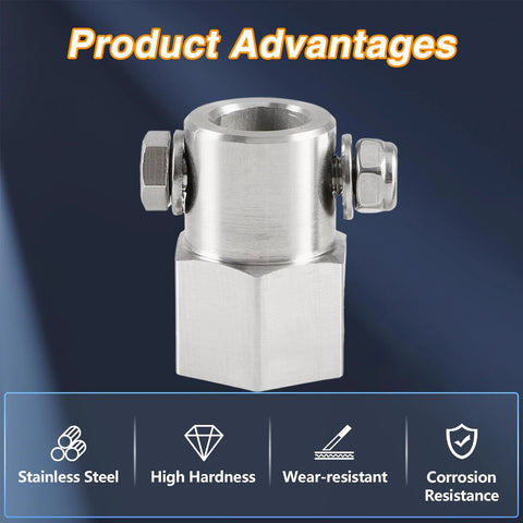 EVRBUL stainless steel trailer jack crank adapter for cordless drill with 1/2-inch socket bit