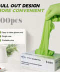 FINITEX green nitrile powder-free disposable gloves, small size, 100 pcs in box
