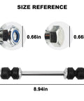 Front Sway Bar Link Kit For Chevy Silverado Tahoe Suburban Yukon XL 1995-2019 2 Pack Heavy Duty Replacement Replaces OE K700539 10385580 15167767 Direct Fit Zinc Nickel Bushings For Superior Steering And Quieter Ride, 8.94in link, 0.66in ends