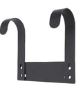 Wall Mount Ironing Board Hanger Kit Carbon Steel Holder For T Shaped And Y Shaped Legs With Two Hooks And Hardware, side view