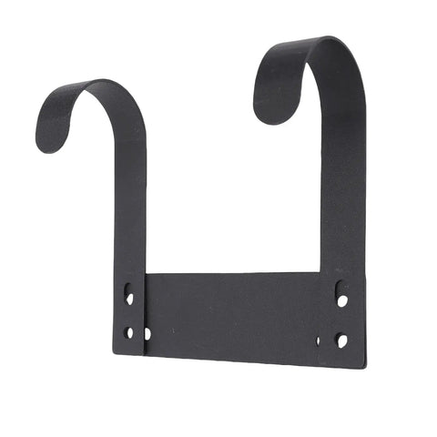 Wall Mount Ironing Board Hanger Kit Carbon Steel Holder For T Shaped And Y Shaped Legs With Two Hooks And Hardware, side view