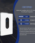 7200W Solar Hybrid Inverter for Off Grid Homes RVs and Cabins, 48V DC to 120V and 240V Split Phase Pure Sine Wave, UL1741 Certified