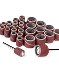 50 Piece Heavy Duty Sanding Bands Abrasive Paper Rings Polishing Drums Fits Dremel Tools 12 Millimeter Arbor 320 Grit arranged in various sizes