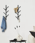 2 Pack Vertical Coat Rack Wall Mount, Metal Slim 16 Inch Wall Hat Rack For Entryways And Closets, Dope Space Saving Organizer