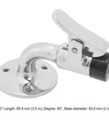 Premium 316 Stainless Steel Boat Door Stopper Catch Stops Doors At 90 Degrees For Marine Use, showing a metal hook and base.