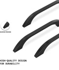 10 Pack 5 Inch Matte Black Aluminum Cabinet Handles Drawer Pulls For Kitchen Cabinets With 128mm Center To Center Rust Resistant Finish