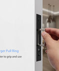 Pocket Door Edge Handle Set With Push Auto Pop Button And Auto Bounce For Sliding Doors, hand gripping pull ring