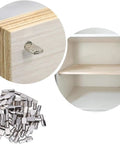 Set Of 120 Spoon Shape Shelf Pins In 5mm Diameter Stainless Steel For DIY Projects Anti Rust Cabinet Hardware in wooden shelf
