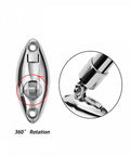 Premium 2 Pack Bimini Top Quick Release Hinge With 316 Stainless Steel Deck Mount Offering Smooth 360 Swivel And Mirror Polish Finish close-up view showing 360-degree rotation feature.