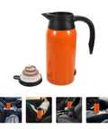 Snag This Game Changing Slick Car Heating Kettle Holding 1000 Ml With A Premium Stainless Steel Shell for brewing on the go.