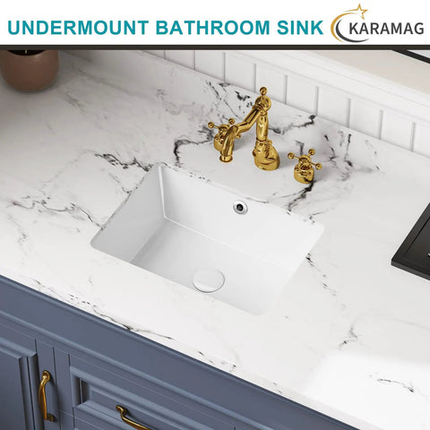 Hit 16 Inch Undermount Bathroom Sink Small Rectangle White Ceramic Undercounter Vanity Basin With Overflow Drain Dead Simple Install Top Shelf Clean Look Essential Home Reno Upgrade