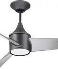 Riptide Outdoor Ceiling Fan With LED Light Kit, 52 Inch Graphite Finish, Wet Rated For Patio Or Deck, 3 Weatherproof Blades