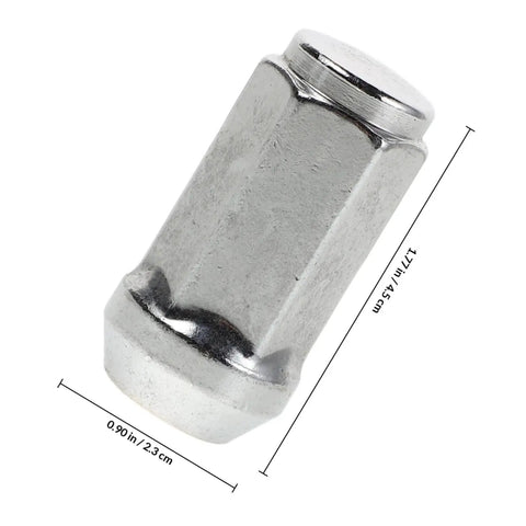 Heavy Duty Chrome Plated Steel Lug Nuts Seals Anti Rust Wheel Bolt Kit For Auto And RV Secure Fit Replacement Accessories Assorted Washers, 1.77 in x 0.90 in