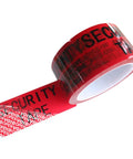 Tamper-evident packing tape roll, red, 2 in x 55 yd, 2 mil, VOID film.