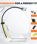 BeefedUp Fuel Line Kit With 2 Hole Grommet Assembly dimensions and components for Husqvarna and RedMax tools