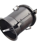 Heavy Gauge Charcoal Extinguishing Canister shows a black metal design with foot pedal for easy lid operation.