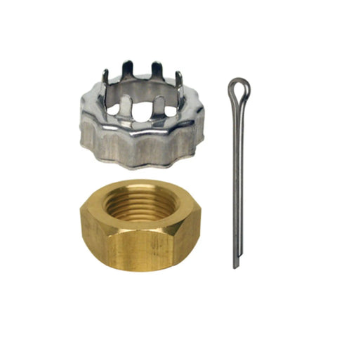 OEM Propeller Nut And Keeper For Outboard Motors Genuine Silver Finish Fits 90 To 300 HP Marine Engines Replacement Part 5008966