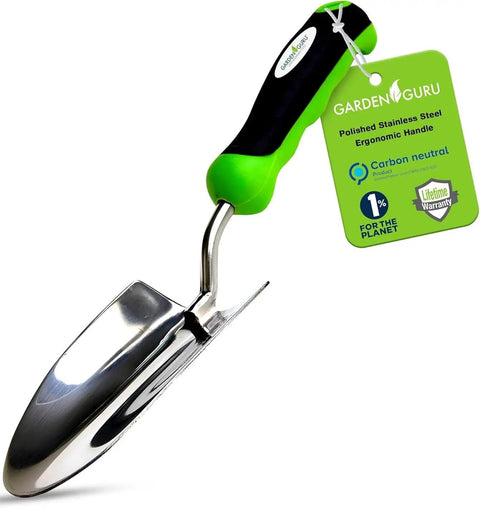Heavy Duty Garden Trowel Hand Shovel For Gardening Pro Grade Stainless Steel Rust Resistant Blade With Ergonomic Grip tagged.