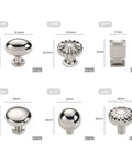 Titanium Silver Zinc Alloy Cabinet Door Handle Set for Cupboard and Wardrobe Pulls, Model 6197, assorted styles and weights