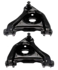 Heavy Duty 2 Piece Front Lower Control Arm Ball Joint Set Compatible With Ford Mustang Capri 4 Liter V6 Swaps Right In, top and bottom view.