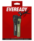 8 Pack LED Flashlights With Batteries Included, packaging with black and green handheld flashlights for camping and emergencies.
