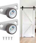 Mini Side Mount Casters Low Profile Rubber Wheels Rigid Non Swivel Rollers for sliding doors with steel mounting plate.