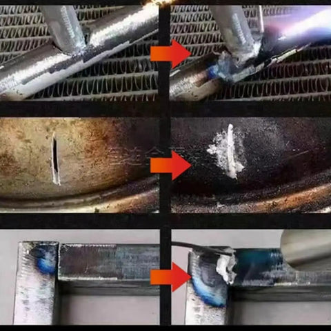 Low Temperature Flux Core Welding Rods Kit, Melt With Just a Lighter, repair illustrations on metal surfaces, 12 pieces