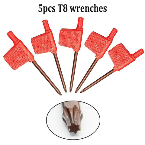5 T8 wrenches from 5-Piece Lathe Indexable Internal Boring Bar Set And Lathe Turning Tools Holder Kit With S06K S07K S08K