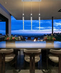 Dining room with Three Light Crystal Pendant Lamp With Dimmable LED For Dining Room Kitchen Island And Living Spaces 19.7 Inch Hanging Chandelier In Sand Nickel Finish 3000K Warm White Slick Triac Dimming