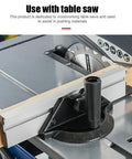 Heavy Duty Rock Solid Miter Gauge Fence System With Precision Angle Plate Ruler And Secure Woodworking Push Block on table saw