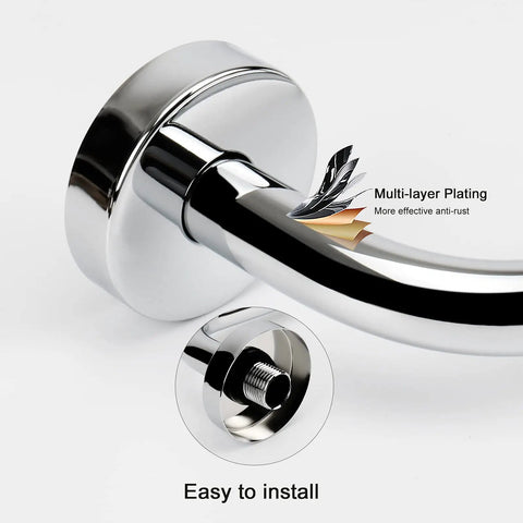 S Shaped Shower Arm Riser Extender With Flange For One Half Inch Connection Ten Inch Chrome Bathroom Accessory Durable Stainless Steel High Rise Design
