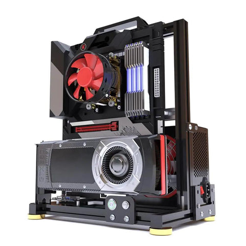 Open Air PC Test Bench Frame For ATX MATX ITX Motherboards Aluminum Bare Chassis With 8mm Magnesium Aluminum Alloy DIY Build Stand