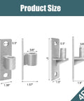 4 Pack Heavy Duty Gate Hinge Set dimensions, stainless steel hinges for wood and concrete walls, industrial-grade construction