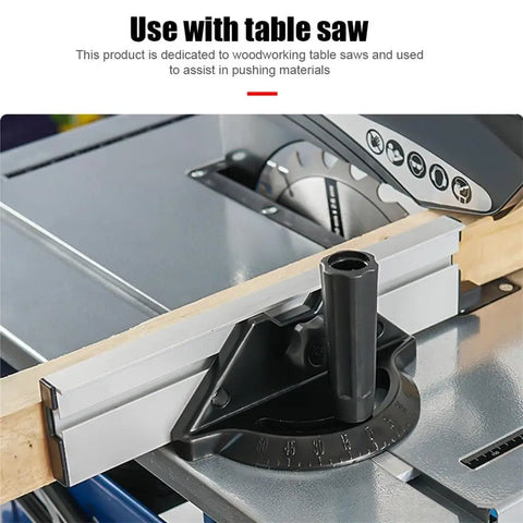 Heavy Duty Adjustable Universal Aluminum Miter Gauge Fence System With Rock Solid Angle Plate Ruler And Easy Grip Push Block for table saw.