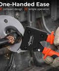 Heavy Duty Ratcheting Cable Cutter Cuts Copper And Aluminum Wire Up To 600 Mcm Pro Electrician Tool for one-handed use on thick wires.