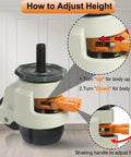 Heavy Duty Leveling Stem Casters Set Of 4 With M12 Threads, Adjustable Height Retractable Caster Wheels, 2200 Lbs Capacity
