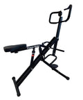 Power Rider Ab Core Squat Glute Workout Machine With Monitor Twelve Level Hydraulic Resistance for full body cardio home gym
