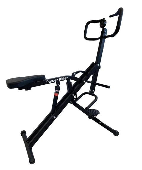 Power Rider Ab Core Squat Glute Workout Machine With Monitor Twelve Level Hydraulic Resistance for full body cardio home gym