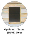 Chillin In Style With Your Favorite Feline Pal This Elevated Cedar Cat House Packs Serious Insulation And A Raised Two Level Loft To Keep Outdoor Pets Cozy Dry And Protected. Optional back door view in cedar material.